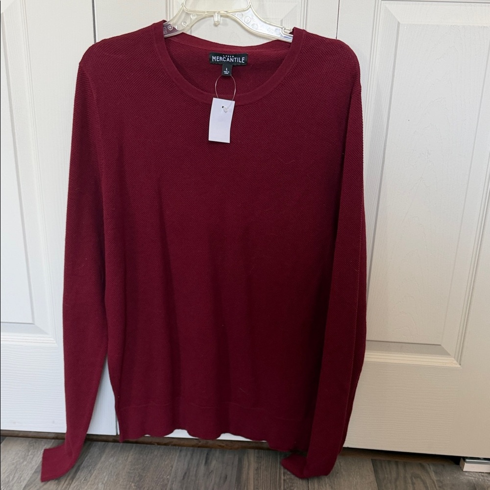 J. Crew Men's Burgundy Crewneck Sweater